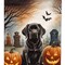 Edge Collections - 28" x 40" - Multicolor - Chocolate Labrador Retriever Large Spooky Halloween House Flag - 1 Piece